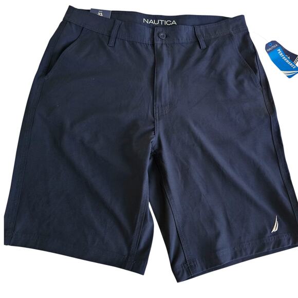 Nautica Men's Navy Blue Classic Fit Quick Dry Shorts - 33 - Picture 1 of 6